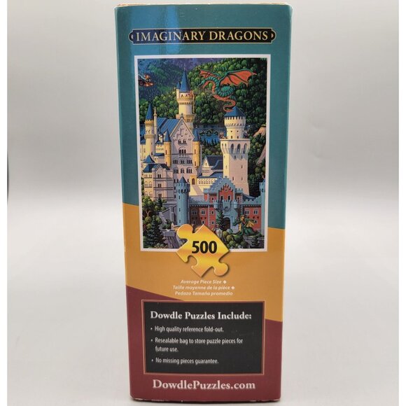 Dowdle Puzzle Imaginary Dragons Folk Art 500 Piece Jigsaw Puzzle 16 x 20 - Picture 2 of 6